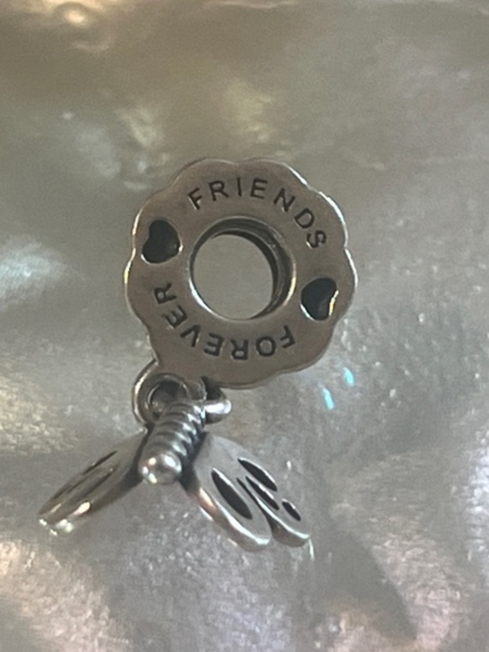 Pandora Silver Butterfly Dangle Charm - Picture 2 of 3